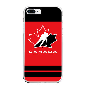 Чехол для iPhone 7Plus/8 Plus матовый с принтом TEAM CANADA в Екатеринбурге, Силикон | Область печати: задняя сторона чехла, без боковых панелей | 2017 | canada | hochey | team | teamcanada | канада | мира | россия | хоккей | чемпионат | чм2017