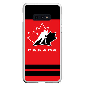 Чехол для Samsung S10E с принтом TEAM CANADA в Екатеринбурге, Силикон | Область печати: задняя сторона чехла, без боковых панелей | 2017 | canada | hochey | team | teamcanada | канада | мира | россия | хоккей | чемпионат | чм2017