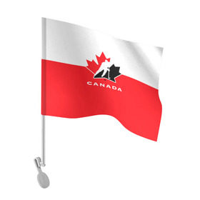 Флаг для автомобиля с принтом TEAM CANADA в Екатеринбурге, 100% полиэстер | Размер: 30*21 см | 2017 | canada | hochey | team | teamcanada | канада | мира | россия | хоккей | чемпионат | чм2017