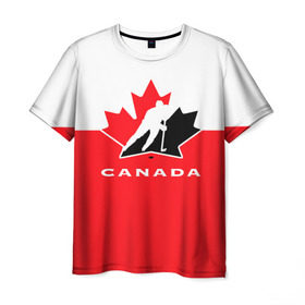 Мужская футболка 3D с принтом TEAM CANADA в Екатеринбурге, 100% полиэфир | прямой крой, круглый вырез горловины, длина до линии бедер | 2017 | canada | hochey | team | teamcanada | канада | мира | россия | хоккей | чемпионат | чм2017