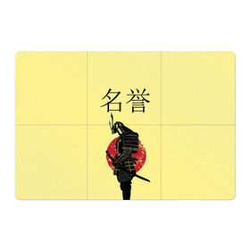 Магнитный плакат 3Х2 с принтом Японский самурай (честь) в Екатеринбурге, Полимерный материал с магнитным слоем | 6 деталей размером 9*9 см | meiyo | самурай | япония