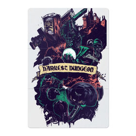 Магнитный плакат 2Х3 с принтом Darkest Dungeon в Екатеринбурге, Полимерный материал с магнитным слоем | 6 деталей размером 9*9 см | darkest dungeon | замок | игра | логотип | рыцарь | темные подземелья | тьма | череп | чумной доктор