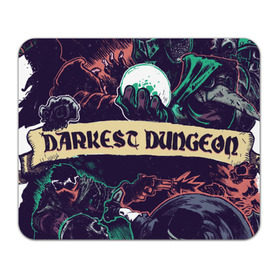 Коврик прямоугольный с принтом Darkest Dungeon в Екатеринбурге, натуральный каучук | размер 230 х 185 мм; запечатка лицевой стороны | darkest dungeon | замок | игра | логотип | рыцарь | темные подземелья | тьма | череп | чумной доктор