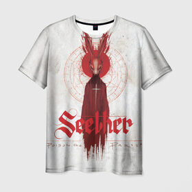 Мужская футболка 3D с принтом Seether в Екатеринбурге, 100% полиэфир | прямой крой, круглый вырез горловины, длина до линии бедер | album | poison the parish | seether | рок