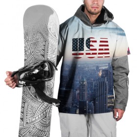 Накидка на куртку 3D с принтом Город New York в Екатеринбурге, 100% полиэстер |  | new york | америка | бейсбол | буквы n y | город | классная | логотип | мегаполис | надпись | нью йорк | нью йорк янкиз | прикольная картинка | сша | штаты | я люблю красивая | янки