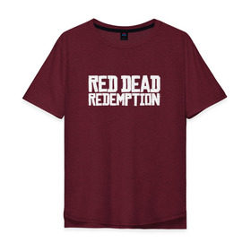 Мужская футболка хлопок Oversize с принтом RDR в Екатеринбурге, 100% хлопок | свободный крой, круглый ворот, “спинка” длиннее передней части | rdr | rdr2 | red dead redemption
