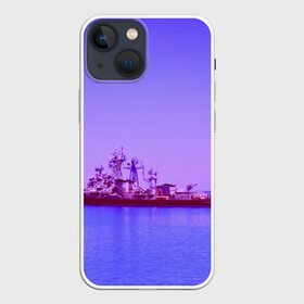 Чехол для iPhone 13 mini с принтом Сторожевой корабль в Екатеринбурге,  |  | 3d | blue | боевой | брызги | вмф | вода | военный | волны | исторический | капли | корабль | лето | море | моряк | океан | природа | ракеты | силовые структуры | шторм