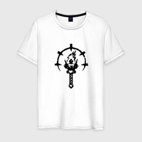 Мужская футболка хлопок с принтом Darkest Dungeon в Екатеринбурге, 100% хлопок | прямой крой, круглый вырез горловины, длина до линии бедер, слегка спущенное плечо. | 