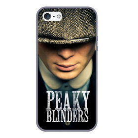 Чехол для iPhone 5/5S матовый с принтом Peaky Blinders в Екатеринбурге, Силикон | Область печати: задняя сторона чехла, без боковых панелей | бандиты | бритва | острые козырьки