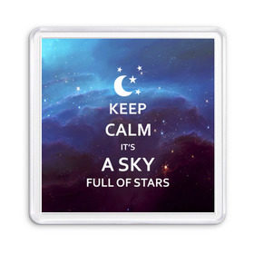 Магнит 55*55 с принтом A sky full of stars в Екатеринбурге, Пластик | Размер: 65*65 мм; Размер печати: 55*55 мм | 