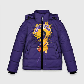 Зимняя куртка для мальчиков 3D с принтом Lakers в Екатеринбурге, ткань верха — 100% полиэстер; подклад — 100% полиэстер, утеплитель — 100% полиэстер | длина ниже бедра, удлиненная спинка, воротник стойка и отстегивающийся капюшон. Есть боковые карманы с листочкой на кнопках, утяжки по низу изделия и внутренний карман на молнии. 

Предусмотрены светоотражающий принт на спинке, радужный светоотражающий элемент на пуллере молнии и на резинке для утяжки | basketball | cheerleader | girl | lakers | nba | street
