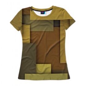 Женская футболка 3D с принтом Geometry texture в Екатеринбурге, 100% полиэфир ( синтетическое хлопкоподобное полотно) | прямой крой, круглый вырез горловины, длина до линии бедер | 