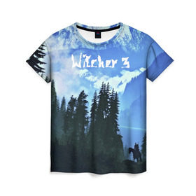 Женская футболка 3D с принтом Witcher 3 в Екатеринбурге, 100% полиэфир ( синтетическое хлопкоподобное полотно) | прямой крой, круглый вырез горловины, длина до линии бедер | gwent | gwent: the witcher card game | witcher 3 | ведьмак | гвинт | геральд | огонь | пламя