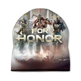 Шапка 3D с принтом For honor 4 в Екатеринбурге, 100% полиэстер | универсальный размер, печать по всей поверхности изделия | Тематика изображения на принте: for honor | honor | samurai | templar | viking | vikings | викинг | крестоносец | самурай | тамплиер