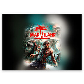 Поздравительная открытка с принтом Dead island 8 в Екатеринбурге, 100% бумага | плотность бумаги 280 г/м2, матовая, на обратной стороне линовка и место для марки
 | dead | island | repticide | zombie | дэд айлэнд | зомби | мозги