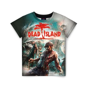 Детская футболка 3D с принтом Dead island 8 в Екатеринбурге, 100% гипоаллергенный полиэфир | прямой крой, круглый вырез горловины, длина до линии бедер, чуть спущенное плечо, ткань немного тянется | Тематика изображения на принте: dead | island | repticide | zombie | дэд айлэнд | зомби | мозги