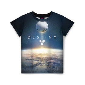 Детская футболка 3D с принтом Destiny 11 в Екатеринбурге, 100% гипоаллергенный полиэфир | прямой крой, круглый вырез горловины, длина до линии бедер, чуть спущенное плечо, ткань немного тянется | Тематика изображения на принте: destiny | дестени | дэстэни | космос