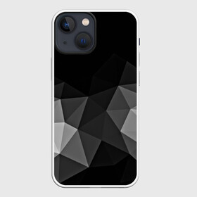 Чехол для iPhone 13 mini с принтом Abstract gray в Екатеринбурге,  |  | abstraction | абстракция | геометрия | грани | изгиб | линии | полигоны | полосы | постель | розовый | сочетания | текстура | треугольники