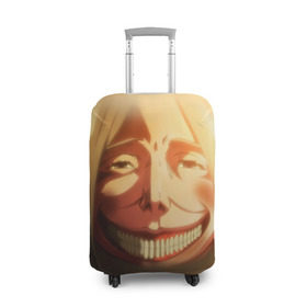 Чехол для чемодана 3D с принтом Атака Титанов в Екатеринбурге, 86% полиэфир, 14% спандекс | двустороннее нанесение принта, прорези для ручек и колес | attack on titan | вторжение гигантов | титанша