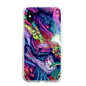 Чехол для iPhone XS Max матовый с принтом Hyper beast в Екатеринбурге, Силикон | Область печати: задняя сторона чехла, без боковых панелей | counter strike | cs | cs go | global offensive | hyper beast | гипер зверь | гиперзверь | контр страйк | контра | кс | тату | татуировка | яркая