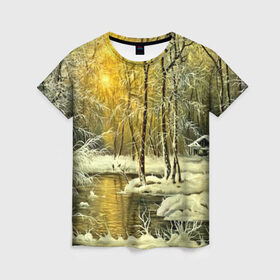 Женская футболка 3D с принтом Сказочная зима в Екатеринбурге, 100% полиэфир ( синтетическое хлопкоподобное полотно) | прямой крой, круглый вырез горловины, длина до линии бедер | верхушки | вершины | горы | ели | ёлки | ёлочки | зима | красота | лес | небо | облака | пасмурно | пейзаж | сказка | сказочно | снег | сугробы | тени | тучи | холмы | чудесно