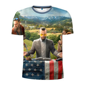 Мужская футболка 3D спортивная с принтом Far Cry 5 в Екатеринбурге, 100% полиэстер с улучшенными характеристиками | приталенный силуэт, круглая горловина, широкие плечи, сужается к линии бедра | farcry | фар край | фаркрай