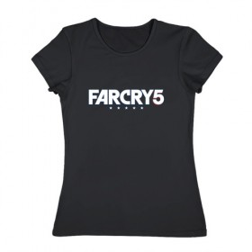 Женская футболка хлопок с принтом Far Cry 5 в Екатеринбурге, 100% хлопок | прямой крой, круглый вырез горловины, длина до линии бедер, слегка спущенное плечо | 