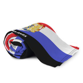 Плед 3D с принтом Флаг и герб Нидерланды в Екатеринбурге, 100% полиэстер | закругленные углы, все края обработаны. Ткань не мнется и не растягивается | Тематика изображения на принте: амстердам | голландия | европа