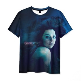 Мужская футболка 3D с принтом Evanescence 6 в Екатеринбурге, 100% полиэфир | прямой крой, круглый вырез горловины, длина до линии бедер | evanescence | fallen | the open door | джен маджура | иванесенс | тим маккорд | трой маклоухорн | уилл хант | эванесенс | эми ли