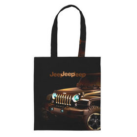 Сумка 3D повседневная с принтом Jeep в Екатеринбурге, 100% полиэстер | Плотность: 200 г/м2; Размер: 34×35 см; Высота лямок: 30 см | Тематика изображения на принте: brand | car | chrysler | jeep | logo | usa | автомобиль | джип | крайслер | логотип | марка | сша