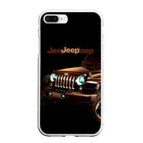 Чехол для iPhone 7Plus/8 Plus матовый с принтом Jeep в Екатеринбурге, Силикон | Область печати: задняя сторона чехла, без боковых панелей | brand | car | chrysler | jeep | logo | usa | автомобиль | джип | крайслер | логотип | марка | сша