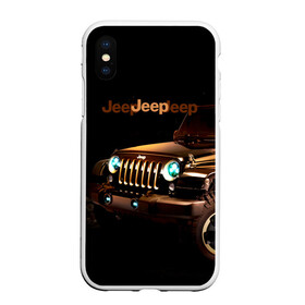 Чехол для iPhone XS Max матовый с принтом Jeep в Екатеринбурге, Силикон | Область печати: задняя сторона чехла, без боковых панелей | Тематика изображения на принте: brand | car | chrysler | jeep | logo | usa | автомобиль | джип | крайслер | логотип | марка | сша