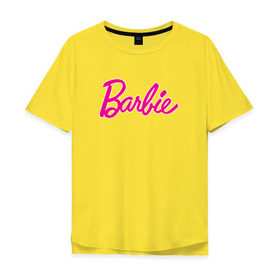 Мужская футболка хлопок Oversize с принтом Барби 3 в Екатеринбурге, 100% хлопок | свободный крой, круглый ворот, “спинка” длиннее передней части | barbie | барби | девочка | девушка | кукла