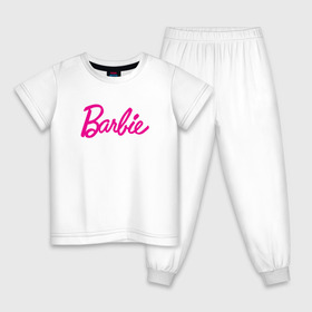 Детская пижама хлопок с принтом Барби 3 в Екатеринбурге, 100% хлопок |  брюки и футболка прямого кроя, без карманов, на брюках мягкая резинка на поясе и по низу штанин
 | Тематика изображения на принте: barbie | барби | девочка | девушка | кукла