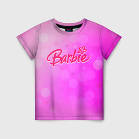 Детская футболка 3D с принтом Барби 5 в Екатеринбурге, 100% гипоаллергенный полиэфир | прямой крой, круглый вырез горловины, длина до линии бедер, чуть спущенное плечо, ткань немного тянется | Тематика изображения на принте: barbie | барби | девочка | девушка | кукла
