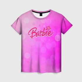 Женская футболка 3D с принтом Барби 5 в Екатеринбурге, 100% полиэфир ( синтетическое хлопкоподобное полотно) | прямой крой, круглый вырез горловины, длина до линии бедер | barbie | барби | девочка | девушка | кукла