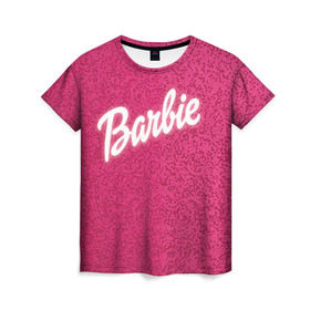 Женская футболка 3D с принтом Барби 7 в Екатеринбурге, 100% полиэфир ( синтетическое хлопкоподобное полотно) | прямой крой, круглый вырез горловины, длина до линии бедер | barbie | барби | девочка | девушка | кукла