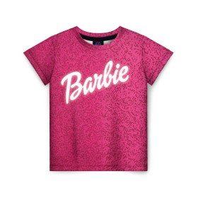 Детская футболка 3D с принтом Барби 7 в Екатеринбурге, 100% гипоаллергенный полиэфир | прямой крой, круглый вырез горловины, длина до линии бедер, чуть спущенное плечо, ткань немного тянется | Тематика изображения на принте: barbie | барби | девочка | девушка | кукла