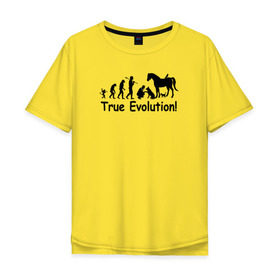 Мужская футболка хлопок Oversize с принтом Настоящая эволюция в Екатеринбурге, 100% хлопок | свободный крой, круглый ворот, “спинка” длиннее передней части | ветеринар | ветеринария | ветеринарный врач | кошка | лошадь | собака | эволюция