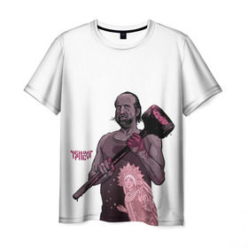 Мужская футболка 3D с принтом ЧерноБог в Екатеринбурге, 100% полиэфир | прямой крой, круглый вырез горловины, длина до линии бедер | американские боги | бог зла | молот | чернобог