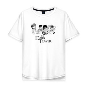 Мужская футболка хлопок Oversize с принтом The Dark Tower в Екатеринбурге, 100% хлопок | свободный крой, круглый ворот, “спинка” длиннее передней части | Тематика изображения на принте: the dark tower | стивен кинг | стрелок | темная башня