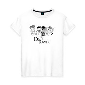 Женская футболка хлопок с принтом The Dark Tower в Екатеринбурге, 100% хлопок | прямой крой, круглый вырез горловины, длина до линии бедер, слегка спущенное плечо | the dark tower | стивен кинг | стрелок | темная башня