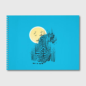 Альбом для рисования с принтом тигр в Екатеринбурге, 100% бумага
 | матовая бумага, плотность 200 мг. | арт | бамбук | восток | графика | живопись | китай | луна | небо | ночь | полосы | птицы | рисунок | творчество | хищник | япония