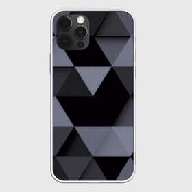 Чехол для iPhone 12 Pro Max с принтом Геометрия в Екатеринбурге, Силикон |  | 3d | abstract | gray | lowpoly | polygon | triangle | абстракция | геометрия | полигоны | треугольники