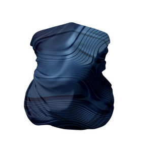 Бандана-труба 3D с принтом Lullaby blue в Екатеринбурге, 100% полиэстер, ткань с особыми свойствами — Activecool | плотность 150‒180 г/м2; хорошо тянется, но сохраняет форму | волны | синий | темный