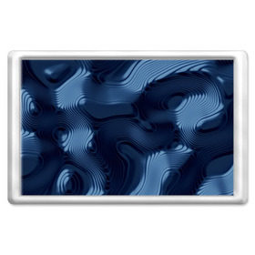 Магнит 45*70 с принтом Lullaby blue в Екатеринбурге, Пластик | Размер: 78*52 мм; Размер печати: 70*45 | волны | синий | темный