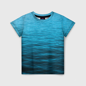 Детская футболка 3D с принтом Море в Екатеринбурге, 100% гипоаллергенный полиэфир | прямой крой, круглый вырез горловины, длина до линии бедер, чуть спущенное плечо, ткань немного тянется | sea | вода | волны | глубина | дайвинг | лето | океан | отдых | отпуск | пляж | солнце