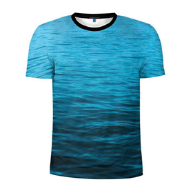 Мужская футболка 3D спортивная с принтом Море в Екатеринбурге, 100% полиэстер с улучшенными характеристиками | приталенный силуэт, круглая горловина, широкие плечи, сужается к линии бедра | sea | вода | волны | глубина | дайвинг | лето | океан | отдых | отпуск | пляж | солнце