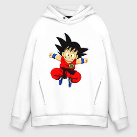 Мужское худи Oversize хлопок с принтом Dragon Ball в Екатеринбурге, френч-терри — 70% хлопок, 30% полиэстер. Мягкий теплый начес внутри —100% хлопок | боковые карманы, эластичные манжеты и нижняя кромка, капюшон на магнитной кнопке | dragon ball | драконий жемчуг | жемчуг дракона