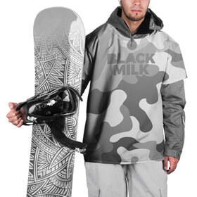 Накидка на куртку 3D с принтом Black Milk Серый Камуфляж в Екатеринбурге, 100% полиэстер |  | black milk | camo | camouflage | gray | pattern | камо | кмуфляж | серый | узор | черное молоко